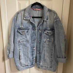 Free People oversized denim jacket